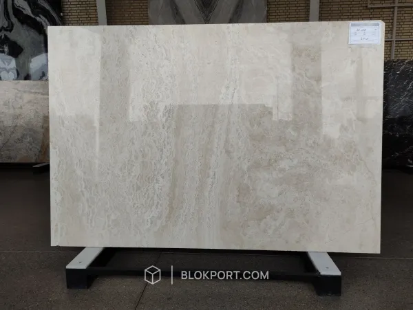 Iran White Polished Travertine