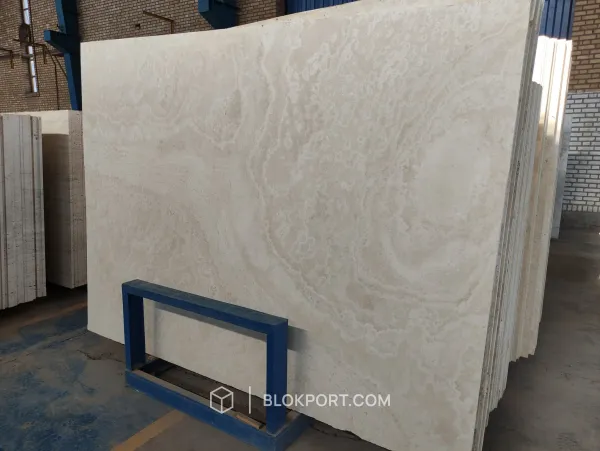 Iran White Polished Travertine