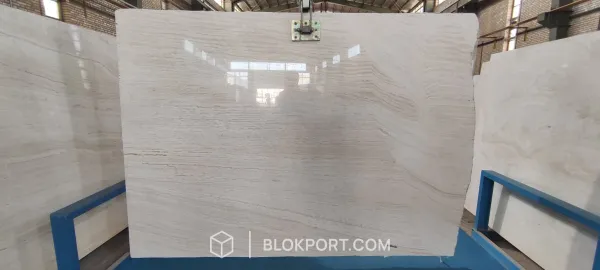 Iran White Polished Travertine